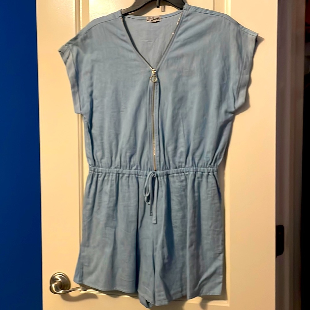 Denim cotton romper. Size L
